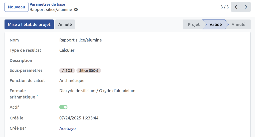 Utiliser les paramètres calculés par le modèle géologique SIL