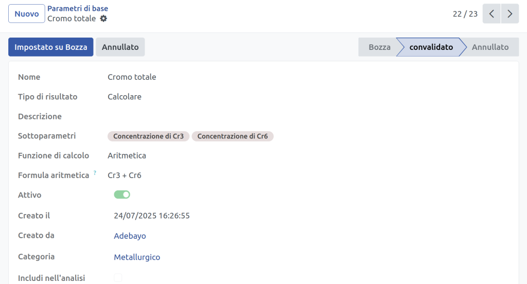 Parametri di prova nell'industria metallurgica