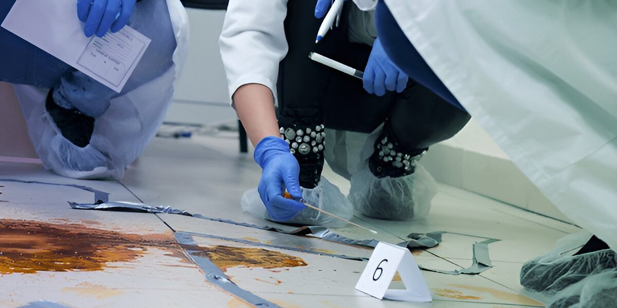 forensic-technician forensic technician using LIMS